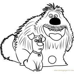 Duke and Max Free Coloring Page for Kids