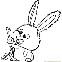 Snowball with Key Carrot Free Coloring Page for Kids