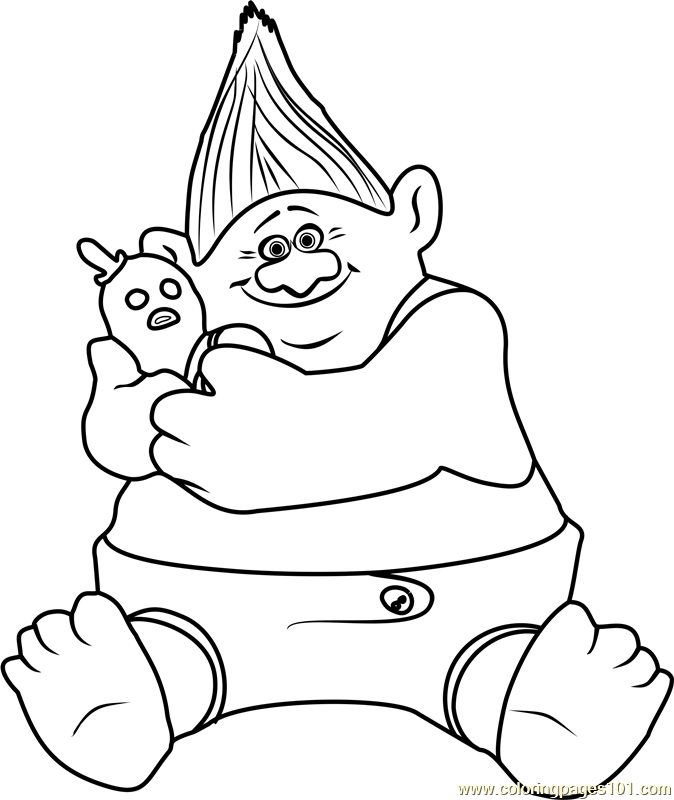 Bergen Trolls Page Big Coloring Pages