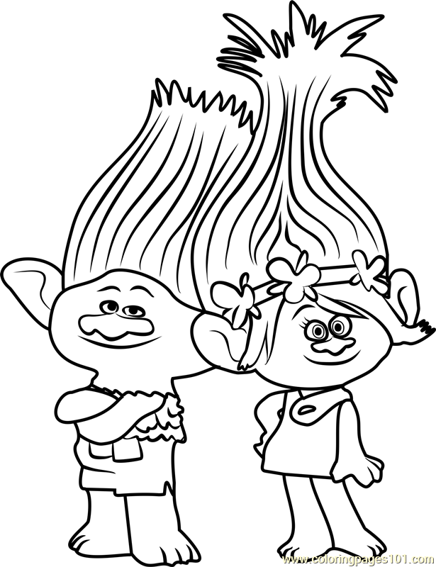 Branch From Trolls Coloring Page For Kids Free Trolls Printable Coloring Pages Online For Kids Coloringpages101 Com Coloring Pages For Kids