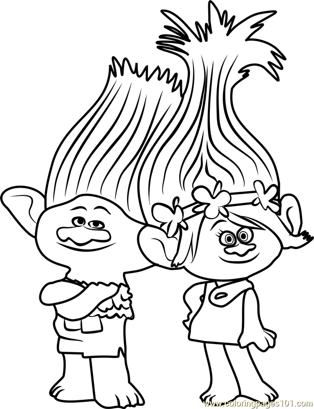 Branch from Trolls Coloring Page - Free Trolls Coloring Pages ...