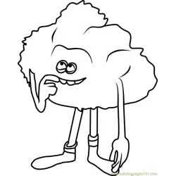 Cloud Guy from Trolls Free Coloring Page for Kids