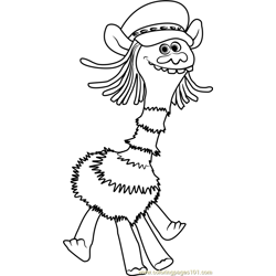 Cooper from Trolls Free Coloring Page for Kids