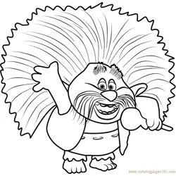 King Peppy from Trolls Free Coloring Page for Kids