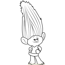 Mandy Sparkledust from Trolls Free Coloring Page for Kids
