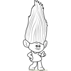 Moxie from Trolls Free Coloring Page for Kids