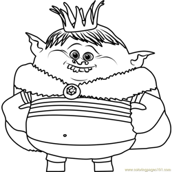 Bridget from Trolls coloring page