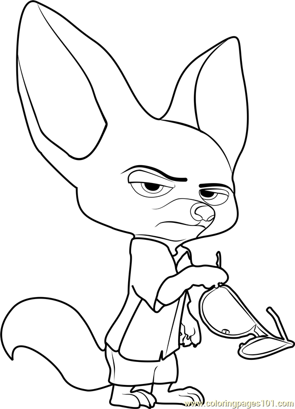 finnick coloring page for kids free zootopia printable coloring pages online for kids coloringpages101 com coloring pages for kids