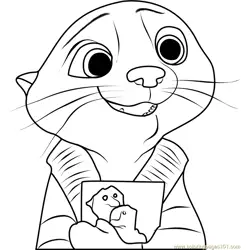 Mrs Otterton Free Coloring Page for Kids
