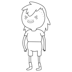 Angry Tiffany OIler Adventure Time Free Coloring Page for Kids