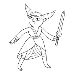 Bandit Princess Adventure Time Free Coloring Page for Kids
