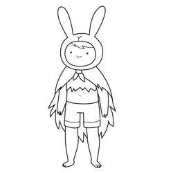 Bunny Girl Jo  Adventure Time Free Coloring Page for Kids