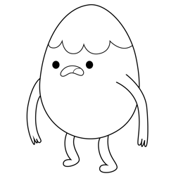 Chet the Egg Adventure Time Free Coloring Page for Kids