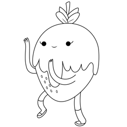 Chocoberry the Strawberry Adventure Time Free Coloring Page for Kids
