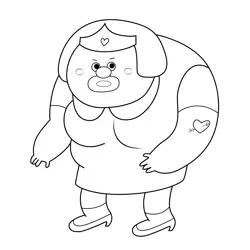 Clown Nurse Adventure Time Free Coloring Page for Kids