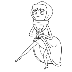 Fine Lady Adventure Time Free Coloring Page for Kids