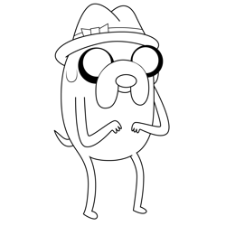 Joshua the Dog Adventure Time Free Coloring Page for Kids