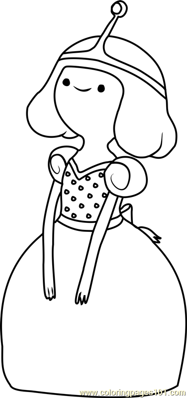 Princess Bubblegum Coloring Page for Kids - Free Adventure Time