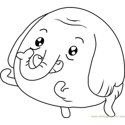 Elephant Tree Trunks Free Coloring Page for Kids