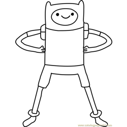 Finn Free Coloring Page for Kids