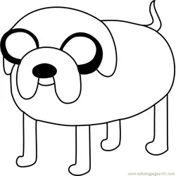 Jake Free Coloring Page for Kids