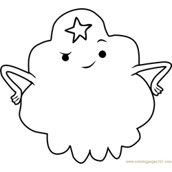 Lumpy Space Princess Free Coloring Page for Kids