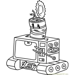 Never Ending Pie Throwing Robot - Neptr Free Coloring Page for Kids