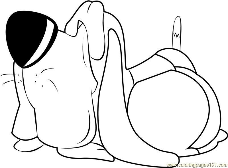 Byron Basset Coloring Page for Kids - Free Animaniacs Printable