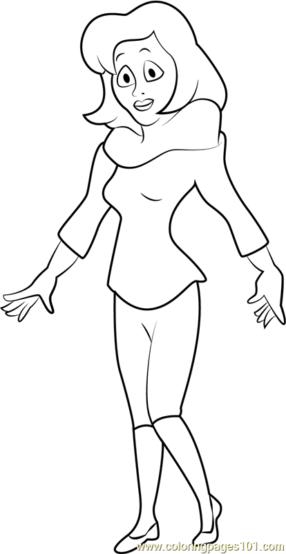 Katie Ka Boom Coloring Page for Kids - Free Animaniacs Printable