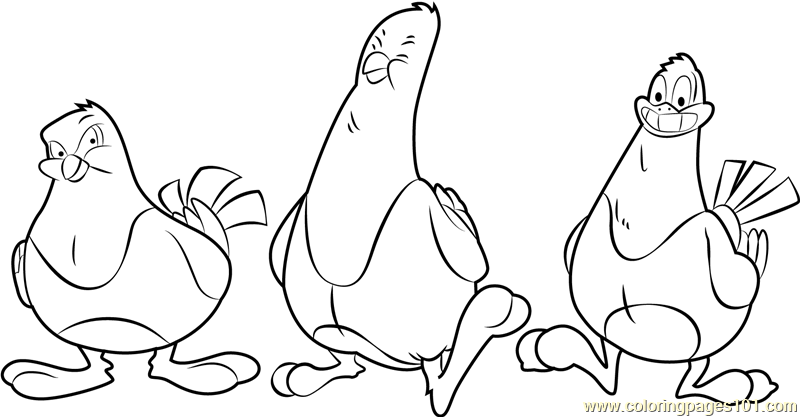 Pesto good feathers Coloring Page for Kids - Free Animaniacs Printable