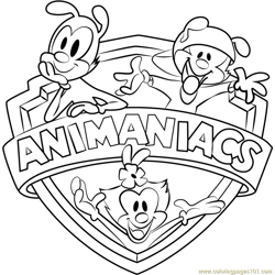 Animaniacs Logo Free Coloring Page for Kids