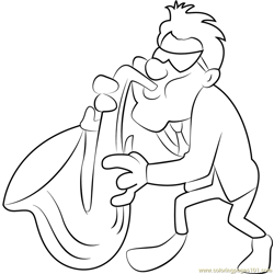 Bill Clinton Free Coloring Page for Kids