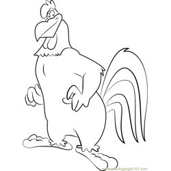 Foghorn Leghorn Free Coloring Page for Kids