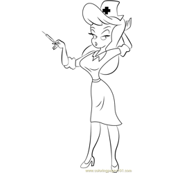 Hello Nurse Free Coloring Page for Kids