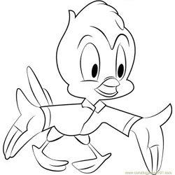 Little Blue Bird Free Coloring Page for Kids