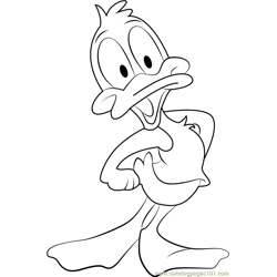 Plucky Duck Free Coloring Page for Kids