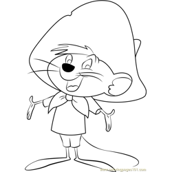 Speedy Gonzales Free Coloring Page for Kids