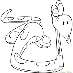 The Snake Free Coloring Page for Kids