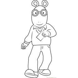 Arthur Go Go Free Coloring Page for Kids