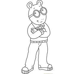 Arthur Looking Up Free Coloring Page for Kids