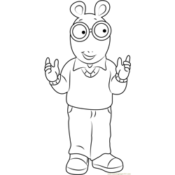 Arthur Read Free Coloring Page for Kids