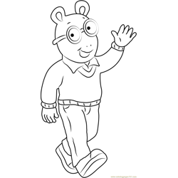 Arthur Say Hi Free Coloring Page for Kids