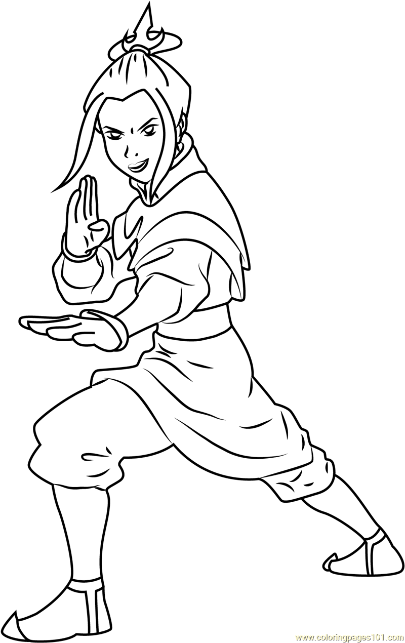 Katara Coloring Page - Free Avatar: The Last Airbender Coloring Pages ...