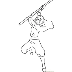 Aang Free Coloring Page for Kids