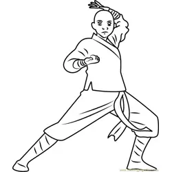 Avatar Aang Free Coloring Page for Kids