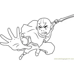Avatar The Legend of Aang Free Coloring Page for Kids