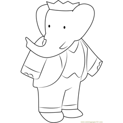 Look at Me Free Coloring Page for Kids