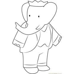 Babar Coloring Pages for Kids Printable Free Download ...