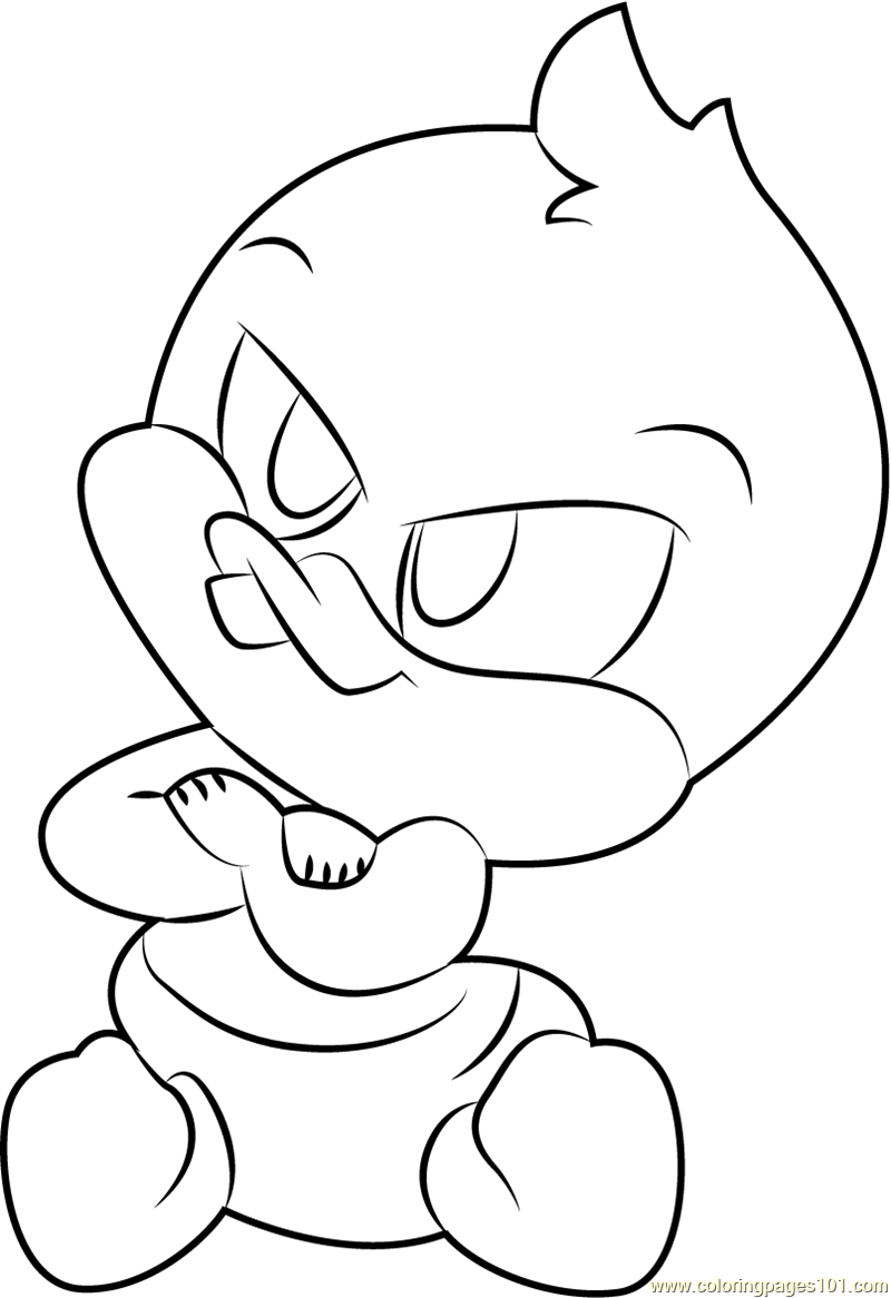 Baby see Coloring Page for Kids - Free Baby Looney Tunes Printable