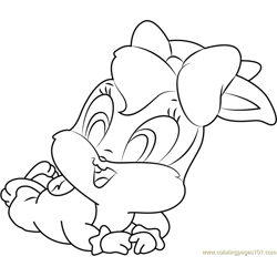 Cute Baby Lola Free Coloring Page for Kids